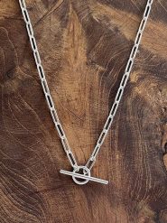 Eclat d'Argent Srebrny naszyjnik z elementem ozdobnym - dł. 45 cm rozmiar: onesize. Szare naszyjniki damskie Eclat d'Argent, srebrne. Za 303.45 zł.