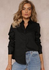 Czarna Koszula Good Vibes Only. Czarne koszule damskie Renee, m, z aplikacjami, eleganckie, bez kołnierzyka, bez ramiączek. Za 79.99 zł.