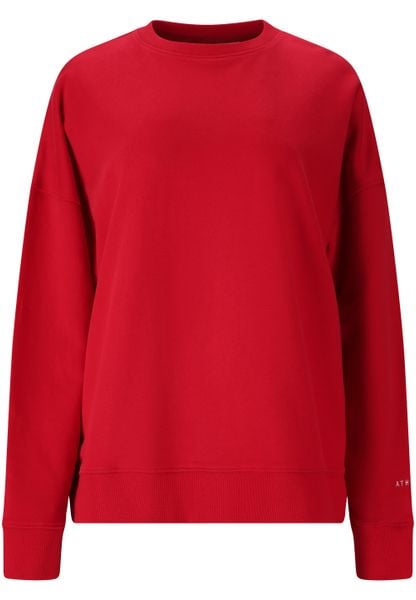 Bluza damska Athlecia Breslin. Czerwone bluzy damskie Athlecia, l, bez wzorów, z bawełny, bez kaptura. Za 213.20 zł.