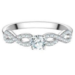 Trilani Pierscionek z Srebra Sterling w srebrze z Cyrkonia Pierścionki 1 ct Damski. Białe pierścionki damskie Trilani, z cyrkonią, srebrne. Za 189.99 zł.