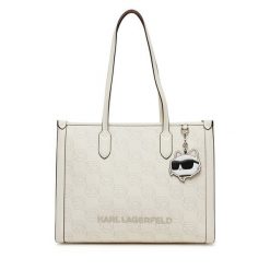 Torebka KARL LAGERFELD. Białe torebki klasyczne damskie KARL LAGERFELD, bez dodatków. Za 699.99 zł.