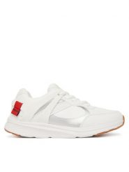 HUGO Sneakersy G01159 S Biały. Białe buty sportowe dziewczęce Hugo, ze skóry, bez zapięcia. Za 377.99 zł.
