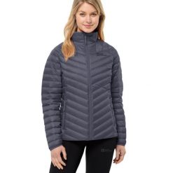Kurtka turystyczna damska Jack Wolfskin Frozen Palace. Niebieskie kurtki damskie Jack Wolfskin, na zimę, xs, bez wzorów, z poliamidu, bez kaptura. Za 601.44 zł.