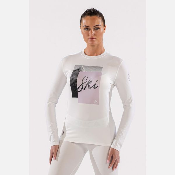 Koszulka termoaktywna Damska SURFANIC SWU2604. Białe koszulki damskie SURFANIC, bez wzorów, bez kołnierzyka, bez ramiączek. Za 169.99 zł.