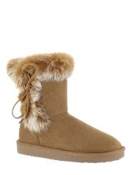 ISLAND BOOT Kozaki zimowe "Christy" w kolorze jasnobrązowym rozmiar: 41. Brązowe kozaki damskie Island Boot, na zimę, z materiału, bez obcasa, bez zapięcia. Za 153.34 zł.