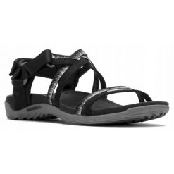 Sandały Turystyczne Lifestyle Damskie Merrell Terran 3 Cush Lattice. Czarne sandały damskie Merrell, bez wzorów, bez obcasa, bez zapięcia. Za 259.99 zł.
