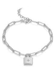 Eclat d'Argent Srebrna bransoletka z elementem ozdobnym rozmiar: onesize. Szare bransoletki damskie Eclat d'Argent, srebrne. Za 173.99 zł.