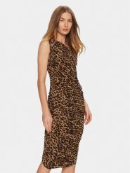 NORMA KAMALI Sukienka koktajlowa KK4223PL667438 Brązowy Slim Fit. Brązowe sukienki damskie Norma Kamali, bez wzorów, z syntetyku, wizytowe, bez ramiączek. Za 709.99 zł.