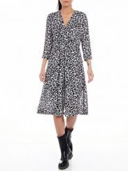 Replay Sukienka w kolorze czarno-białym rozmiar: XL. Białe sukienki damskie Replay, bez wzorów, bez ramiączek. Za 327.10 zł.