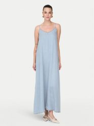 ONLY Sukienka letnia Charis 15337932 Niebieski Loose Fit. Niebieskie sukienki damskie Only, bez wzorów, z lyocellu, bez ramiączek. Za 149.99 zł.