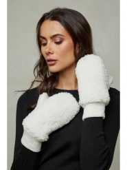 Soft Cashmere Rękawiczki w kolorze kremowym rozmiar: onesize. Brązowe rękawiczki damskie Soft Cashmere, bez wzorów, prążkowane. Za 78.99 zł.