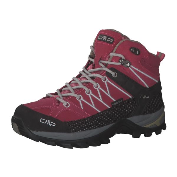 Damskie buty trekkingowe CMP Rigel Waterproof. Czerwone obuwie trekkingowe damskie CMP, z materiału, bez zapięcia. W wyprzedaży za 399.99 zł.