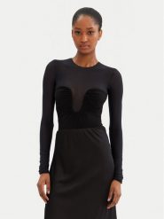 PINKO Body Beccaccia 104998 A2GS Czarny Slim Fit. Czarne body i gorsety Pinko, bez wzorów, z syntetyku. Za 499.99 zł.