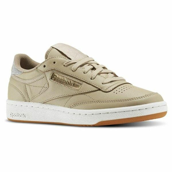 Obuwie Sportowe Damskie Reebok Classic Club C Diamond Beżowy. Brązowe obuwie sportowe casual damskie Reebok, z materiału, bez zapięcia, trekkingowe, Reebok Classic. Za 521.00 zł.