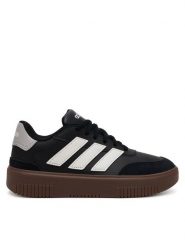 Adidas Sneakersy Courtblock JP9640 Czarny. Czarne obuwie sportowe damskie Adidas, ze skóry, bez zapięcia. Za 209.99 zł.