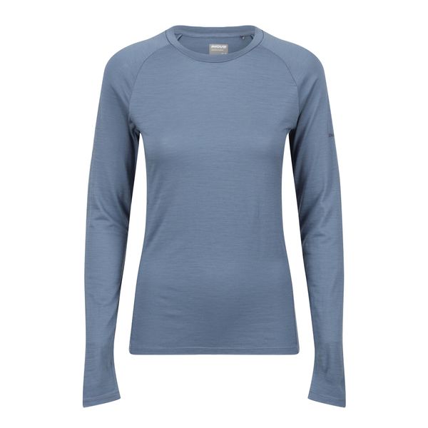 Bluza merino damska Inov-8 Merino Long Sleeve T-Shirt. Niebieskie bluzy damskie Inov-8, bez wzorów, bez kaptura. Za 251.99 zł.
