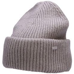 Czapka damska 4F. Fioletowe czapki damskie 4F, na zimę, bez wzorów, z materiału. Za 47.99 zł.