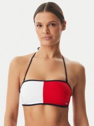 Tommy Hilfiger Góra od bikini UW0UW06572 Czerwony. Czerwone bikini Tommy Hilfiger, bez wzorów, z syntetyku. Za 209.99 zł.