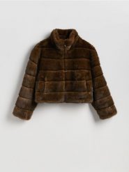 Kurtka z imitacji futra - wielobarwny. Kurtki damskie Reserved, l, bez wzorów, bez kaptura. Za 359.99 zł.