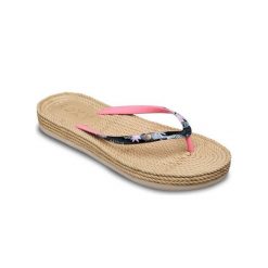 Kalpki japonki damskie SOUTH BEACH. Czarne klapki damskie Roxy, bez wzorów, z materiału, bez obcasa, bez zapięcia. Za 119.99 zł.