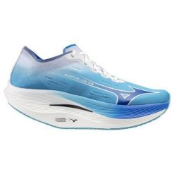 Buty do biegania Mizuno Wave Rebellion Pro. Niebieskie obuwie sportowe damskie Mizuno, bez zapięcia, do biegania, mizuno wave. W wyprzedaży za 919.70 zł.