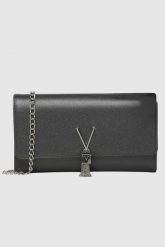 VALENTINO Szara kopertówka Divina Pochette. Szare torebki wieczorowe damskie Valentino by Mario Valentino, bez wzorów, duże, bez dodatków. W wyprzedaży za 283.99 zł.