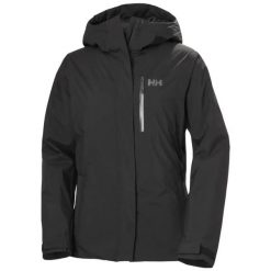 Damska kurtka narciarska Helly Hansen Snowplay. Czarne kurtki sportowe damskie Helly Hansen, na zimę, uniwersalny, bez wzorów, z materiału, bez kaptura. Za 1,035.50 zł.