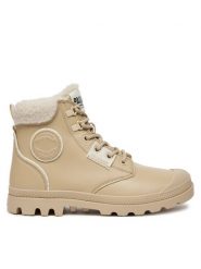 Palladium Trapery 94380-235-M Beżowy. Brązowe trapery damskie Palladium, ze skóry, bez zapięcia. Za 499.99 zł.