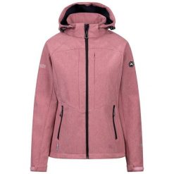 Trespass Fryatt - Damska kurtka softshell Light Mulberry Marl. Czerwone kurtki sportowe damskie Trespass, na jesień, z aplikacjami, z gumy, bez kaptura. Za 379.80 zł.