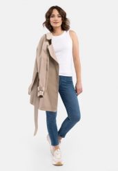Jeansy Slim Fit, długość 7/8, D-MERCY 15. Niebieskie jeansy damskie Volcano, bez wzorów, z bawełny. Za 169.99 zł.