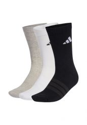 Skarpetki do połowy łydki adidas (x3). Szare skarpetki damskie Adidas, bez wzorów, z materiału. Za 53.99 zł.