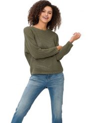 Heine Sweter w kolorze khaki rozmiar: 38. Brązowe swetry klasyczne damskie Heine, ze splotem, bez kołnierzyka. Za 91.99 zł.