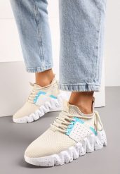 Beżowe Sneakersy Cythiera. Brązowe obuwie sportowe damskie Born2be, z jeansu, przed kostkę, bez zapięcia. Za 99.99 zł.