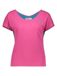 The North Face Koszulka w kolorze różowo-niebieskim rozmiar: L. Niebieskie bluzki damskie The North Face, l, bez wzorów, bez kołnierzyka, bez ramiączek. Za 144.92 zł.