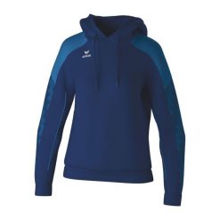 Bluza damska z kapturem Erima Evo Star. Niebieskie bluzy damskie Erima, na zimę, bez wzorów, z materiału, z kapturem. Za 248.00 zł.