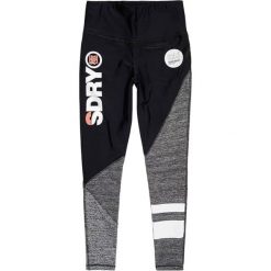 Legginsy sportowe damskie Superdry Sport Colour Block. Czarne legginsy damskie Superdry, xs, bez wzorów, z gumy. Za 112.49 zł.