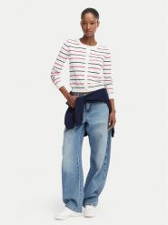 Tommy Jeans Kardigan DW0DW20976 Biały Regular Fit. Białe kardigany damskie Tommy Jeans, xl, bez wzorów, z bawełny. Za 369.99 zł.