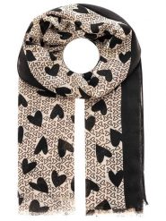 Zwillingsherz Szal w kolorze beżowo-czarnym rozmiar: onesize. Brązowe szaliki damskie Zwillingsherz, bez wzorów, ze splotem. Za 113.90 zł.