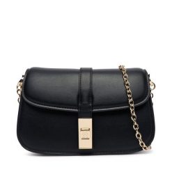 Torebka Tommy Hilfiger. Czarne torebki wieczorowe damskie Tommy Hilfiger, bez wzorów, bez dodatków. Za 529.99 zł.