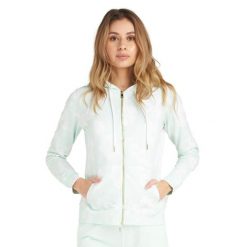 Damski elegancki dres bokserski z kapturem i zamkiem błyskawicznym. Niebieskie obuwie sportowe damskie LEONE 1947 APPAREL, z dresówki, bez zapięcia, na fitness i siłownię. Za 246.29 zł.