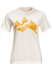 Jack Wolfskin Koszulka "Nature mountain" w kolorze białym rozmiar: XS. Białe bluzki damskie Jack Wolfskin, xs, bez wzorów, bez kołnierzyka, bez ramiączek. Za 97.45 zł.
