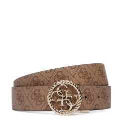 Pasek Guess. Brązowe paski damskie Guess, z aplikacjami. Za 234.99 zł.