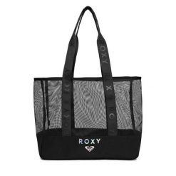 Torebka Roxy. Czarne shopper bag Roxy, bez wzorów, bez dodatków. Za 99.99 zł.