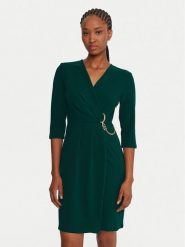 Rinascimento Sukienka koktajlowa CFC0020071002 Zielony Regular Fit. Zielone sukienki damskie Rinascimento, bez wzorów, z syntetyku, wizytowe, bez ramiączek. Za 509.99 zł.