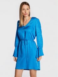 TWINSET Sukienka codzienna 222TT2125 Niebieski Regular Fit. Niebieskie sukienki damskie Twinset, bez wzorów, z wiskozy, bez ramiączek. Za 1,179.00 zł.