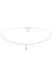 Elli Damski choker Cross Religion z kryształkami cyrkonii ze srebra 925 Sterling Silver Naszyjniki 1 ct. Szare naszyjniki damskie Elli, z cyrkonią, srebrne. Za 190.39 zł.