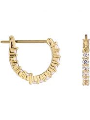 U.S. Polo Assn. Pozłacane kolczyki-kreole z kryształami rozmiar: onesize. Żółte kolczyki damskie U.S. Polo Assn., z kryształem, metalowe. Za 65.99 zł.