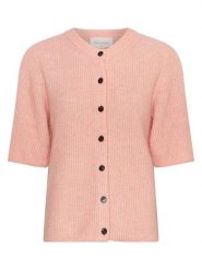 MOSS COPENHAGEN Kardigan "Jinie Hope" w kolorze łososiowym rozmiar: M/L. Pomarańczowe kardigany damskie Moss Copenhagen, l, bez wzorów, z wełny. Za 175.26 zł.