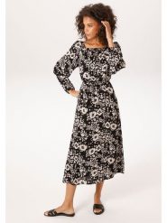 Aniston Sukienka w kolorze czarno-kremowym rozmiar: 42. Czarne sukienki damskie Aniston, bez wzorów, z wiskozy, bez ramiączek. Za 217.99 zł.