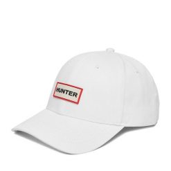 Czapka z daszkiem Hunter. Białe czapki z daszkiem damskie Hunter, bez wzorów. Za 79.99 zł.
